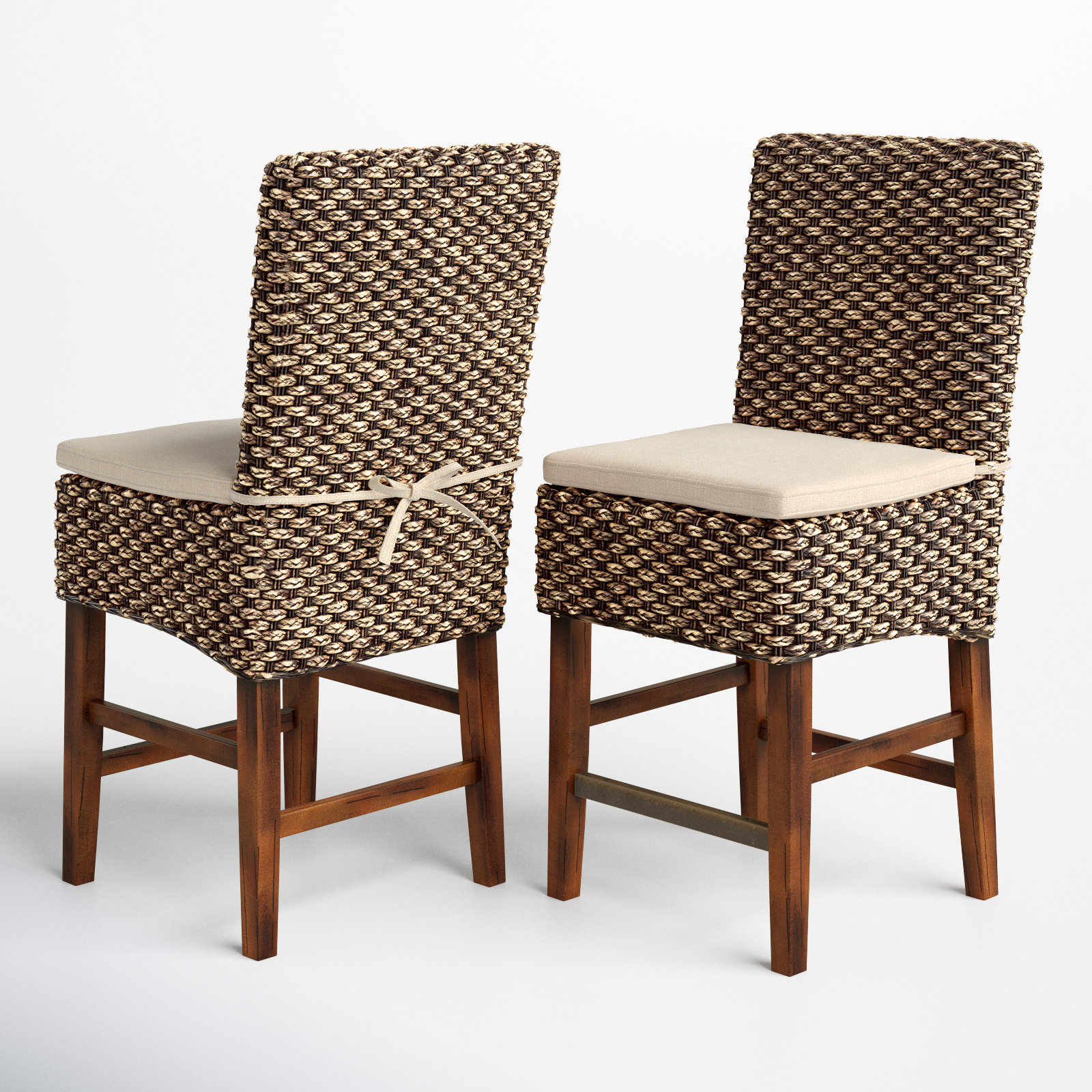 Black and white woven rattan carla counter stool hot sale