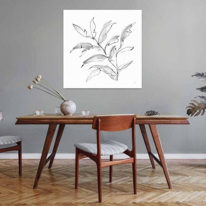 Simple gris III abstrait paysage contemporain art naturel, H 32 po x l 32 po