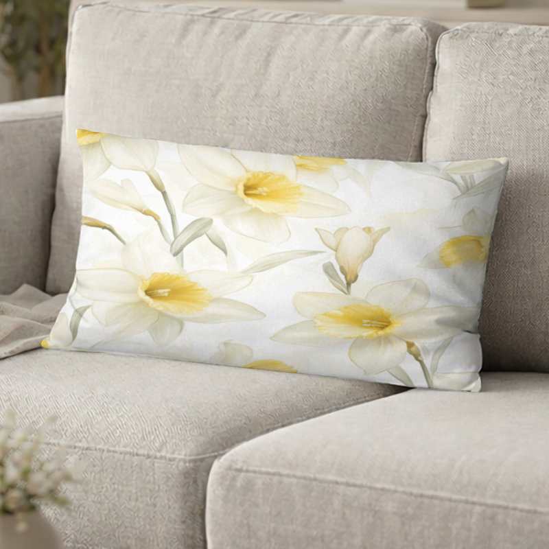Coussin Floral - Coussin français, H 12 po x l 20 po