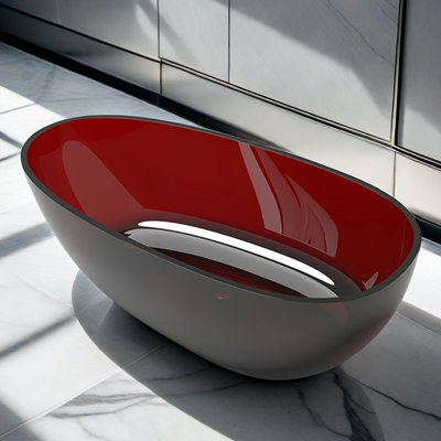 Baignoire simple moderne en résine transparente