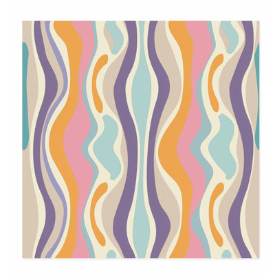Abstract Retro Groovy 70s Pattern XVI Retro Unframed Art Print