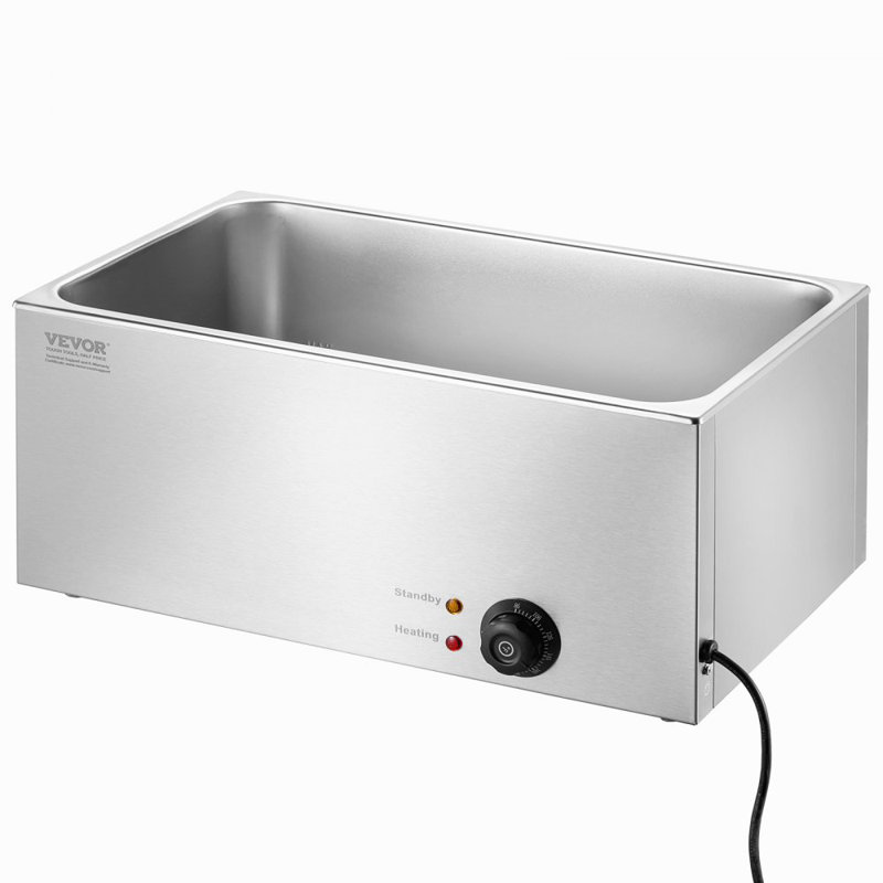 Commercial Electric Food Warmer Countertop Buffet 24Qt 1200W Bain Marie