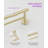 4-Piece Bath Hardware With Towel Bar Towel Rack Towel Hook And Toilet Paper Holder Set In Brushed Gold-117789510