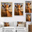 «Giraffe Portrait Vibrant - Animals», reproduction sur toile-892963470-892963473