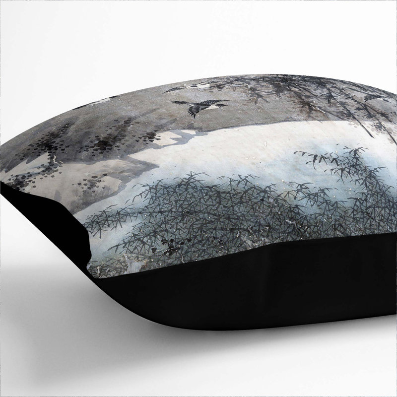 Square Cushion, 55cm H x 55cm W x 20cm D, Black