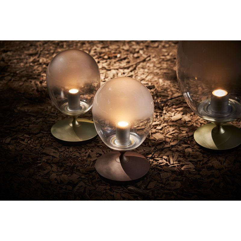 Table Lamp, Bronze, 11" H x 6.3" W x 6.3" D