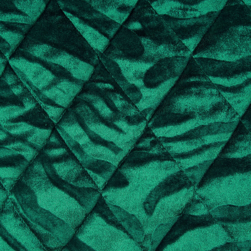 Alasdhair Polyester Solid Colour Bedspread, Dark/Green, W230 x L260cm