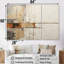 «Abstract Beige Brown Road Collage III», ensemble d'art mural abstrait-107745283-107745285