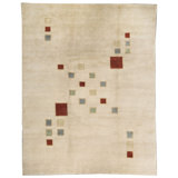 Hand-Knotted High-Quality Beige Area Rug