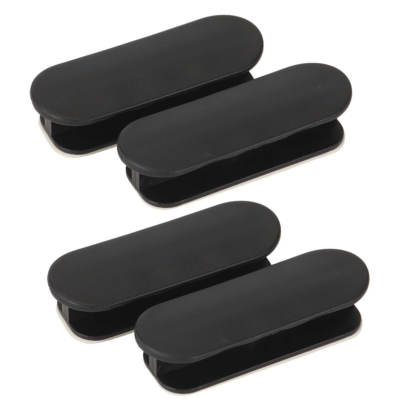 Ensemble de 4 poignées à tiroirs auto-adhésives pour armoire à tiroirs, 3,4 po, Noir, noir, noir, noir