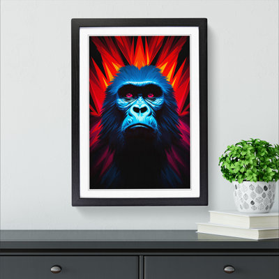 Gorilla Op Art - Framed Print