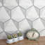 Classico Carrara 7" x 8" Porcelain Marble Look Wall & Floor Tile