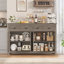 Buffet moderne 55,1 po Zosia, armoires de rangement crédence, tablettes réglables