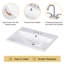 Ensemble de meuble-lavabo simple 24 po avec plateau en céramique Rutila