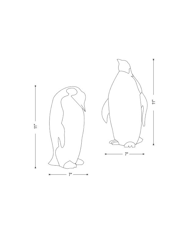 2 Piece Penguin Objects Set