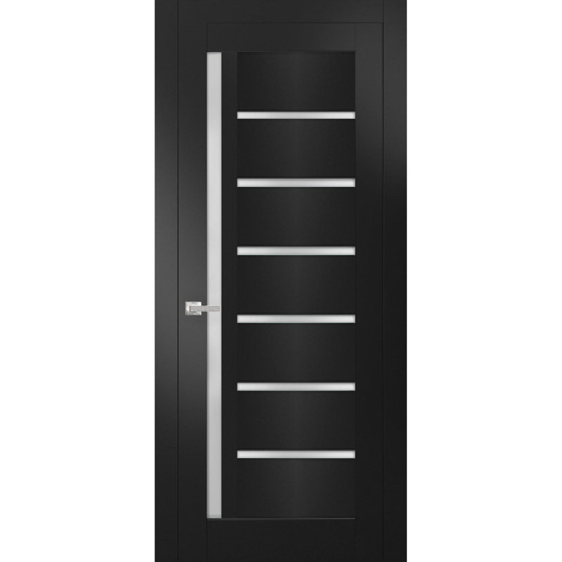 Porte standard en bois manufacturé Quadro, Noir, 30 po x 80 po
