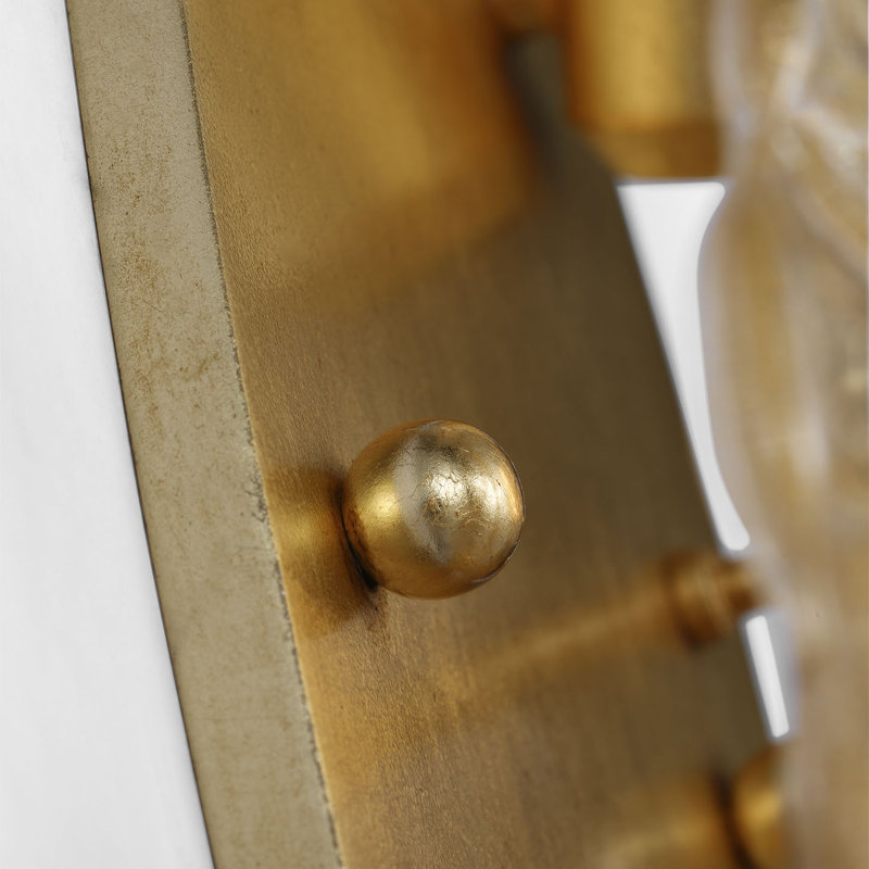 Julie Neill Gianna 21" Layered Sconce with Clear Glass, Gold, Gold