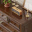 Armoire d'appoint en bois manufacturé noyer foncé