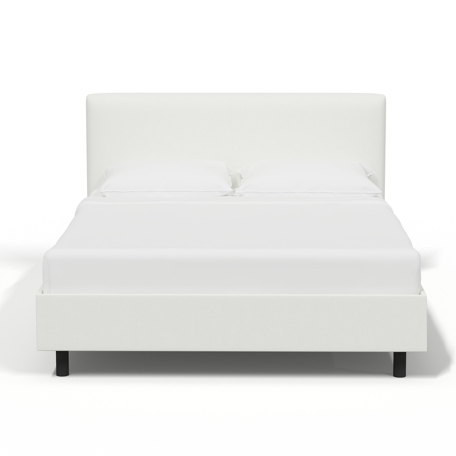 Eisley Upholstered Bed, King, Zuma White Textured Linen