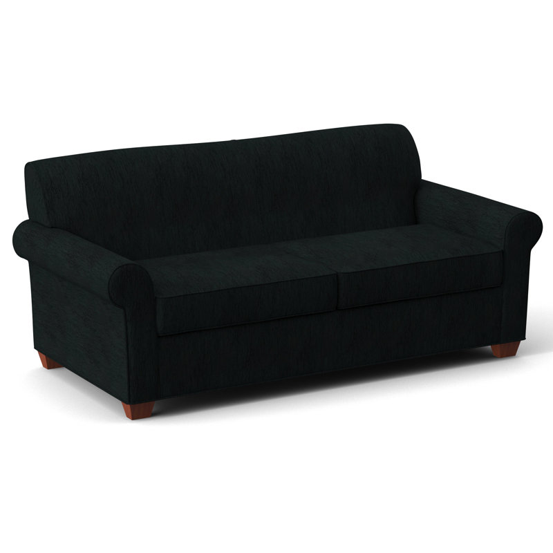 Finn 75" Rolled Arm Sofa Bed, BM Cherry, Cardigan Coal, Hybrid