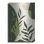 «Green Abstract Leaves No 2» par Andreas Magnusson, art mural en métal, 24 po x 36 po