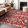 Premium Machine Washable Prisco Red Rug
