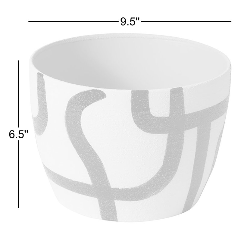 Pot Leshawn 9,5 po x 6,5 po, Noir