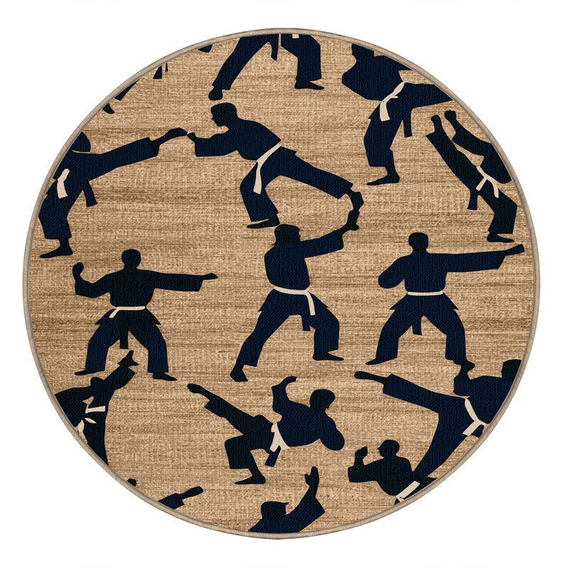 Tapis lavable Karaté Sports, Carré 5 pi