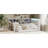 L-Shaped Wooden Daybed With Desk And Storage Bookcase, Corner Bed With Upholstered Headboard And Under-Bed Drawers And LED Light For For Bedroom Living Room-2000598452