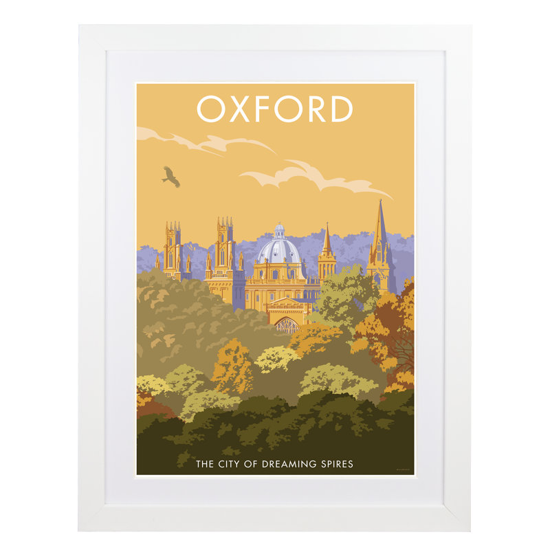 Oxford - Print, White Framed, 50cm H x 40cm W x 3cm D