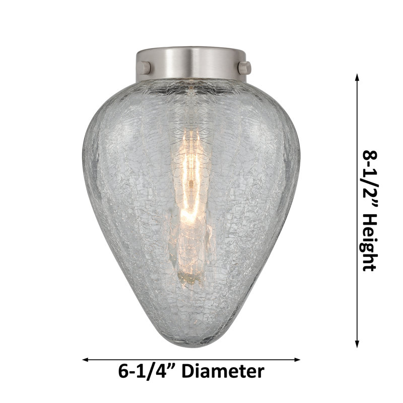 Luminaire suspendu 1 lumière Ameet, Nickel satiné