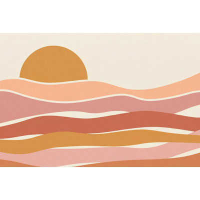 Papier peint abstrait géométrique Sunset