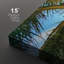 Décoration murale moderne vert palmier tropical vert-102292080