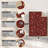 Ottohome Non-Slip Floral Leaves Area Rug For Living Room, Hallway, Entryway Rug, Dark Red-1963097459
