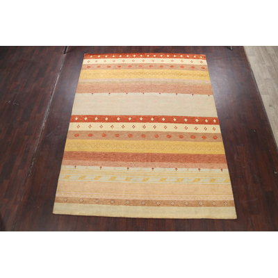 Modern Striped Gabbeh  Oriental Area Rug 8x10