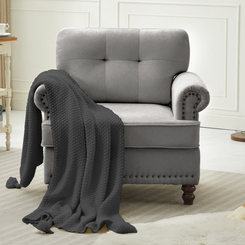 Fauteuil d'appoint 33 po, Gris chenille