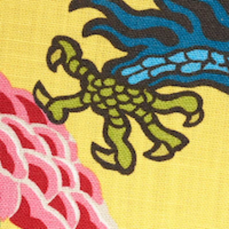 Chiang Mai Dragon Fabric, Yellow