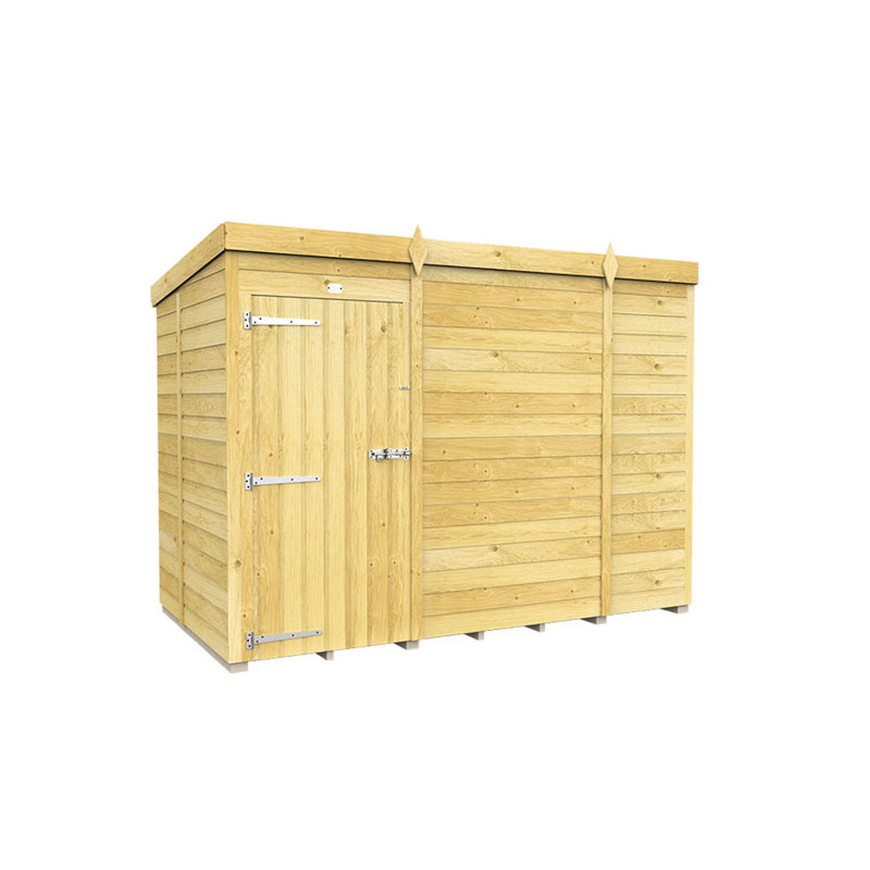 8ft x 5ft Pent Shed - Single Door without Windows