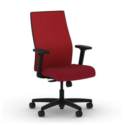Chaise de travail à dossier moyen HON Ignition 2.0, inclinaison standard, structure noire, Bullseye