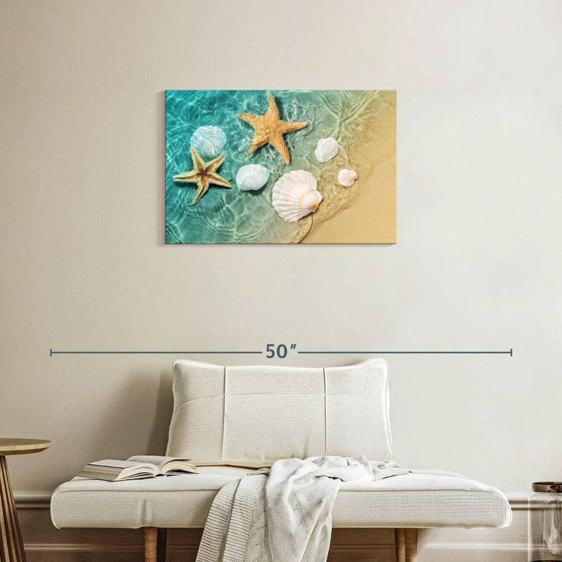 Étoile de mer et coquillages Alvord, H 20 po x l 30 po