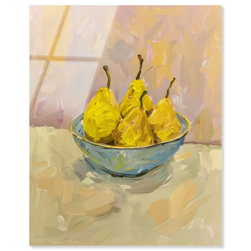 Guava Sunshine Bounty High-Gloss Frameless Acrylic Glass Wall Art Food & Beverages Print by Oliver Gal, Ready to Hang, 16 x 20