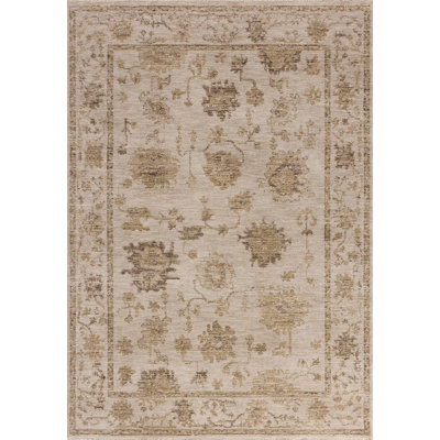 Bungalow Rose Wrobel Fog / Natural Area Rug