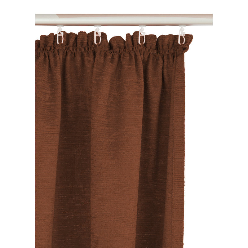Siglerville Single Curtain Panel, opaque, 270 W x 245 D cm, Brown