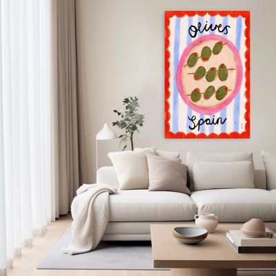 "Olives Espagnoles", art mural coloré et audacieux