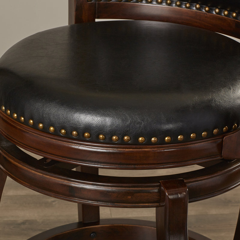 Tabouret de bar Greer, Cappuccino, Noir, Tabouret de bar (siège d'une hauteur de 29 po)