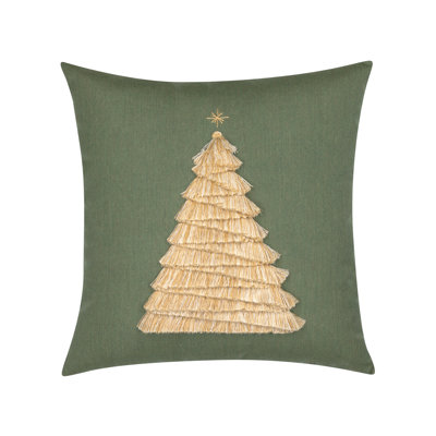 Fraser Fir Ruby Square Indoor/Outdoor Pillow Cover & Insert