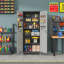 Armoire de rangement en métal 71 po avec roulettes - Armoire de rangement robuste pour outils