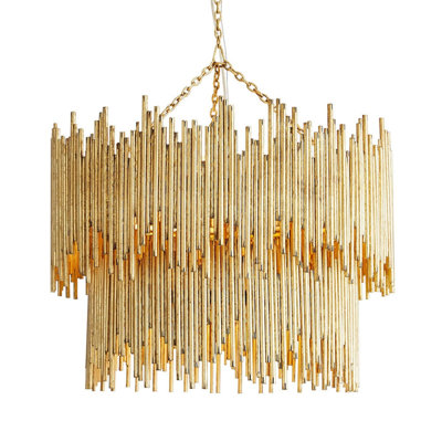 Lustre suspendu en fer clair Prescott