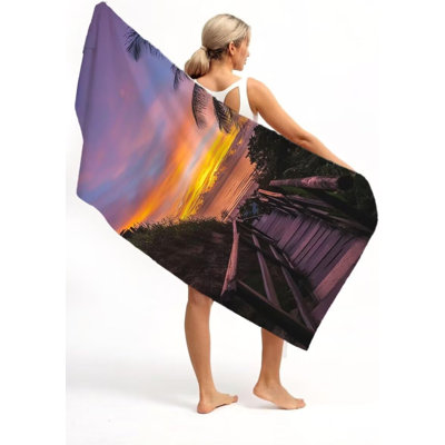 Pont en microfibre surdimensionnée, serviette de plage légère, très grand, serviettes de plage, sable, voyage, piscine, gymnase, yoga, camping pour femmes, hommes, accessoires de plage, accessoires de vacances, cadeau de vacances, 50 x 60 po