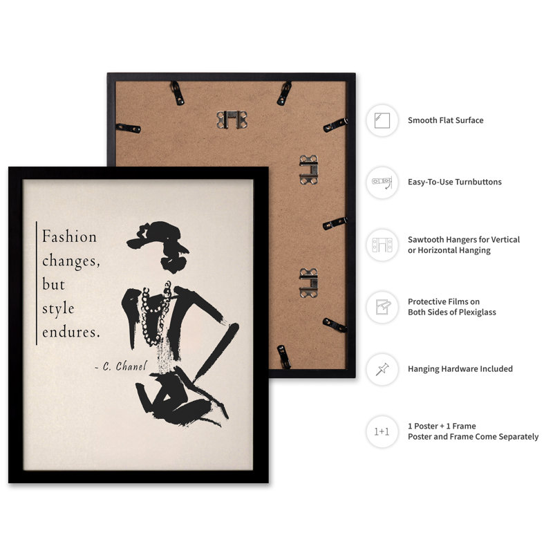 Changement de mode, Black Framed, Poster, 12"H x 16"W